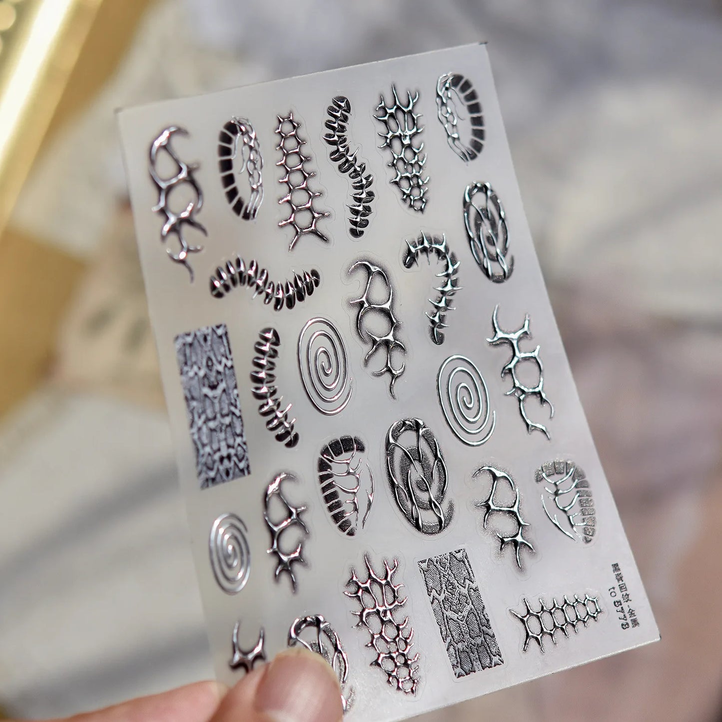Black White Piano Note Nail Stickers Retro Music Style Sweet And cool Nail Stickers 3D Self-adhesive Nail Art Decorative Decals