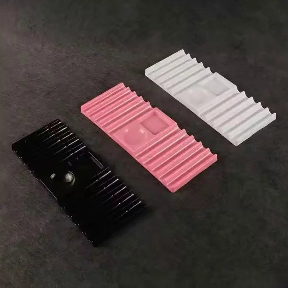 Nail Art Palette Multi Functional Brush Holder Polish Mixing Well Rhinestone Storage Organizer Easy Clean Salon Home Use