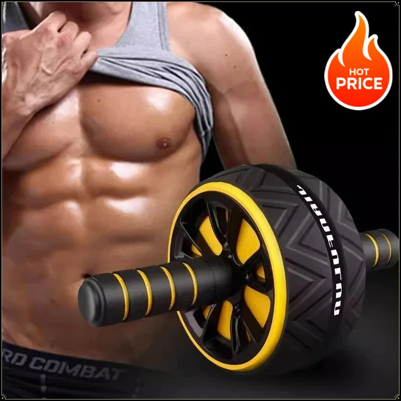 Ab Roller Wheel Non-Slip Abdominal Training Roller Core Workout Home Gym Fitness Equipment for Men Women