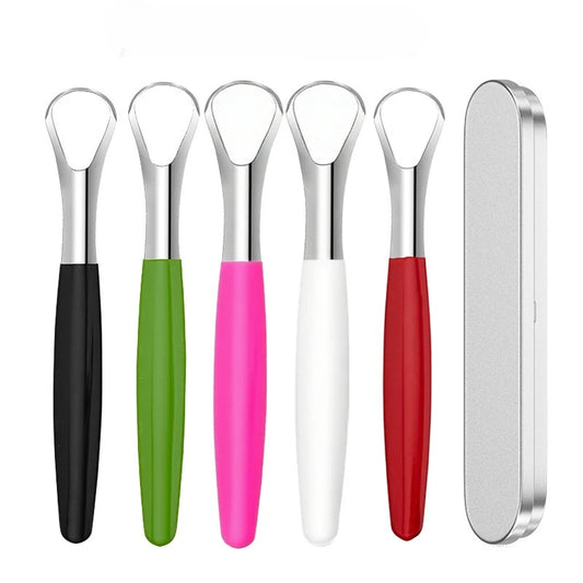 1/2pcs Stainless steel small opening tongue scraper,tongue coating cleaner to clean oral tongue coating and eliminate bad breath