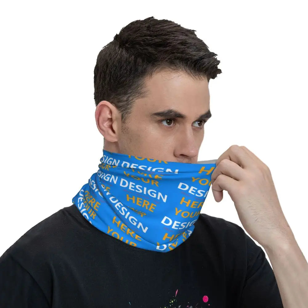 Custom Your Design Here Winter Headband Neck Warmer Ski Hunting Tube Scarf Personalized Customized Logo Face Bandana Gaiter