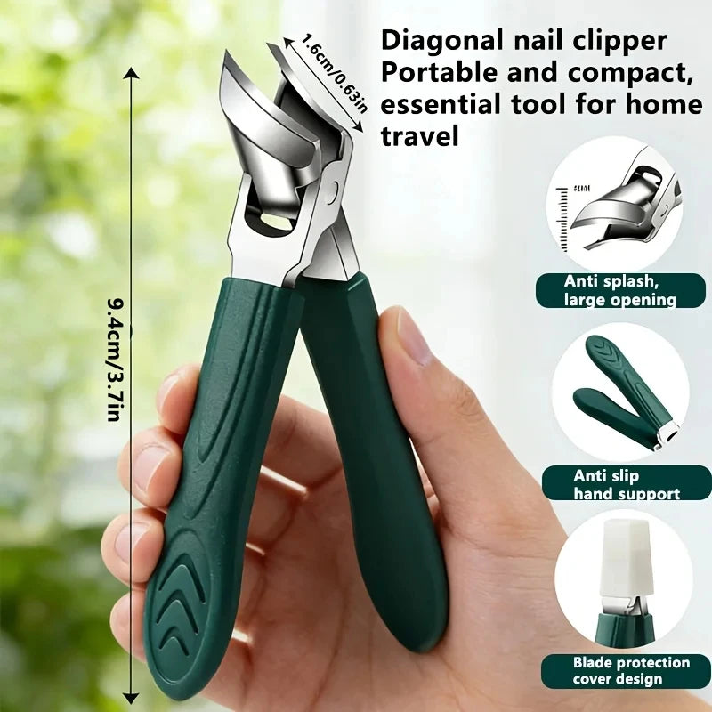 Thick Nail Design Stainless Steel Nail Clipper, Suitable for Adults and Seniors with Thick Hard Nails - Unisex