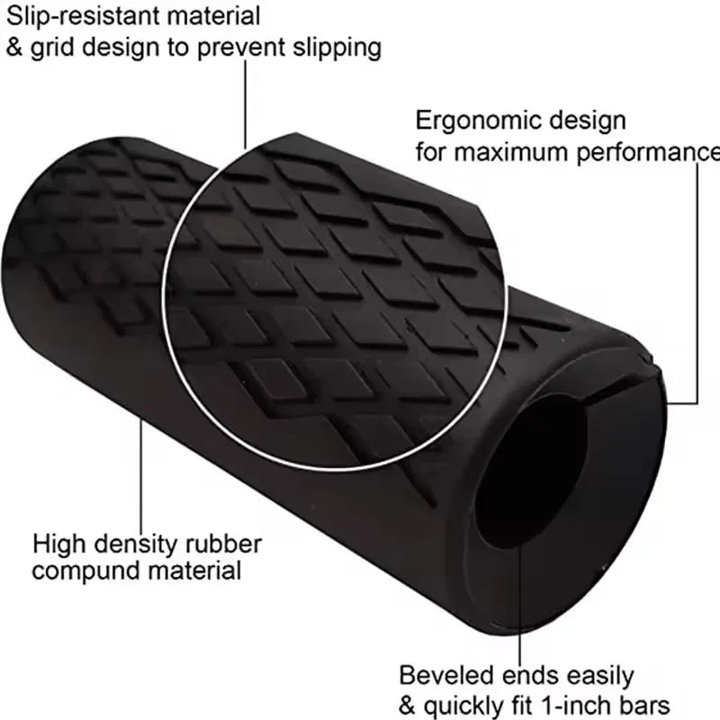 Thick Bar Grips Non-Slip Silicone Fat Bar Dumbbell Barbell Sleeves Weightlifting for Gym Home Workout Muscle Growth Wrist Guard