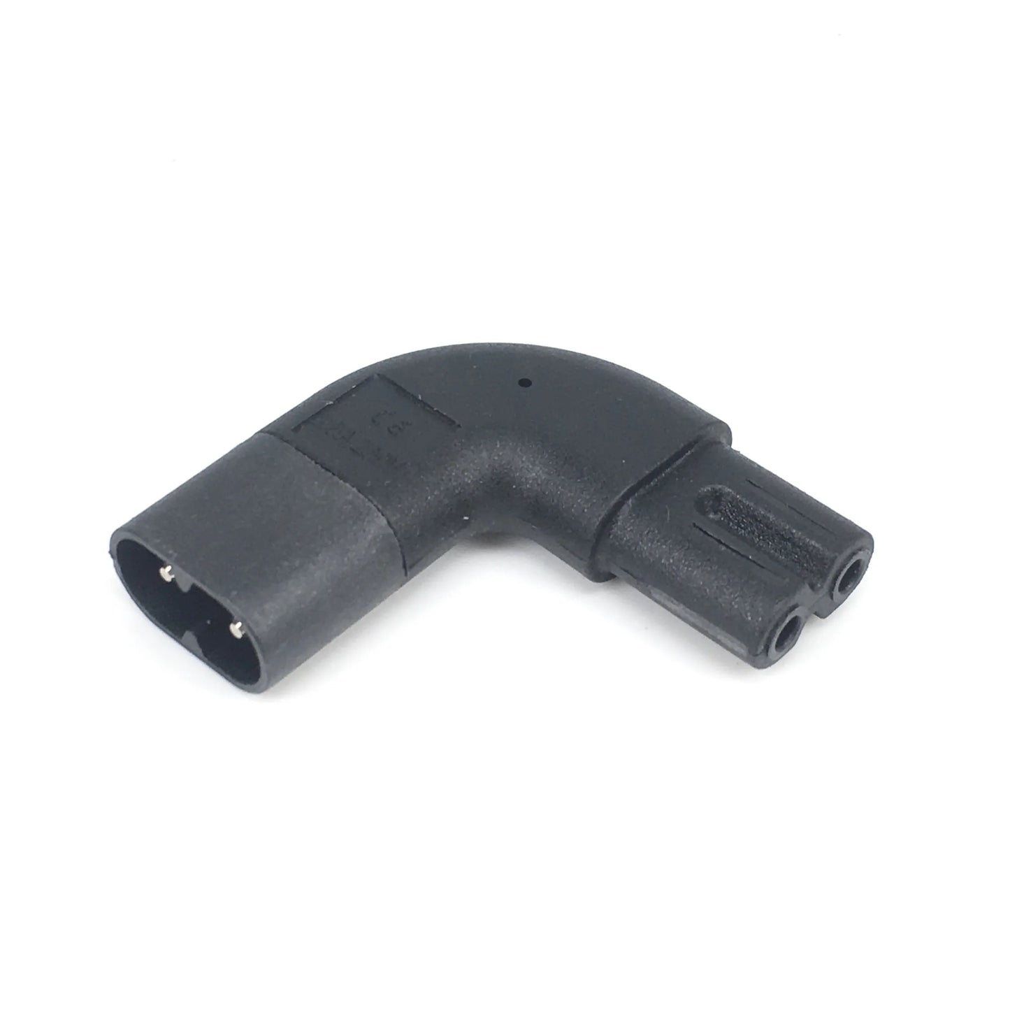 1Pc IEC 320 2-Pin C7 Female To C8 Male Right Angled AC Power Adapter Converter