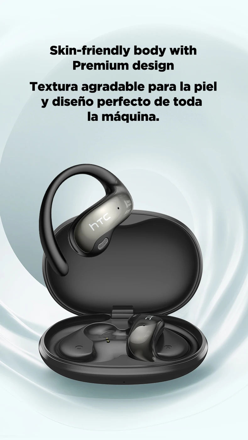 HTC Original NE19 AI Translate Bluetooth Earphones OWS Open Ear Business Travel Wireless Headphones Music Stereo Sound Earbuds