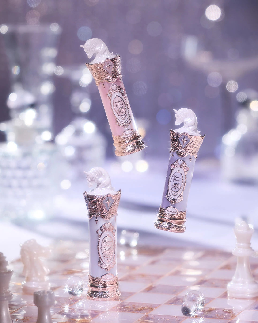 Flower Knows Knight Unicorn Glazed Lipstick: High Pigment Long-Lasting Non-Stick Lip Gloss for Makeup Enthusiasts