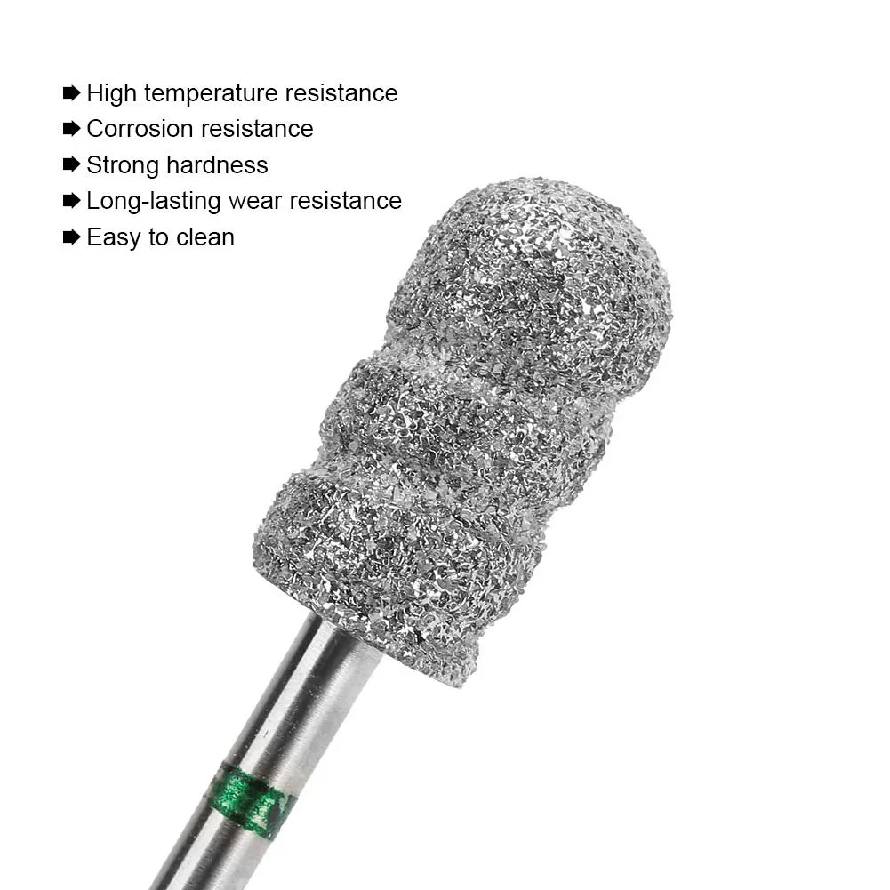Foot Calluses Drill Bit Nail Sanding Head Stainless Steel Foot Nail Drill Bit Pedicure Foot Calluses Sanding Polishing Head (B1)