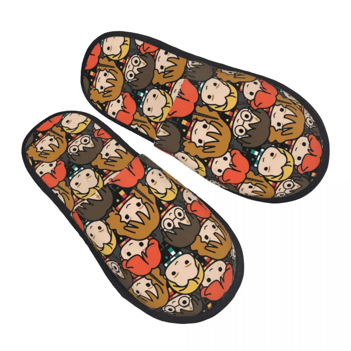 Winter House Cotton Slippers Harrys Potters Magic School Accessories Household Fur Slides Slippers Indoor Cozy Anti Slip Slides