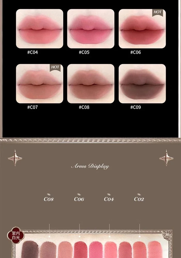 Flower Knows Little Angel Collection Lipstick Velvet Matte Waterproof Long Lasting Lip Gloss Makeup Moisturizing Soft Texture