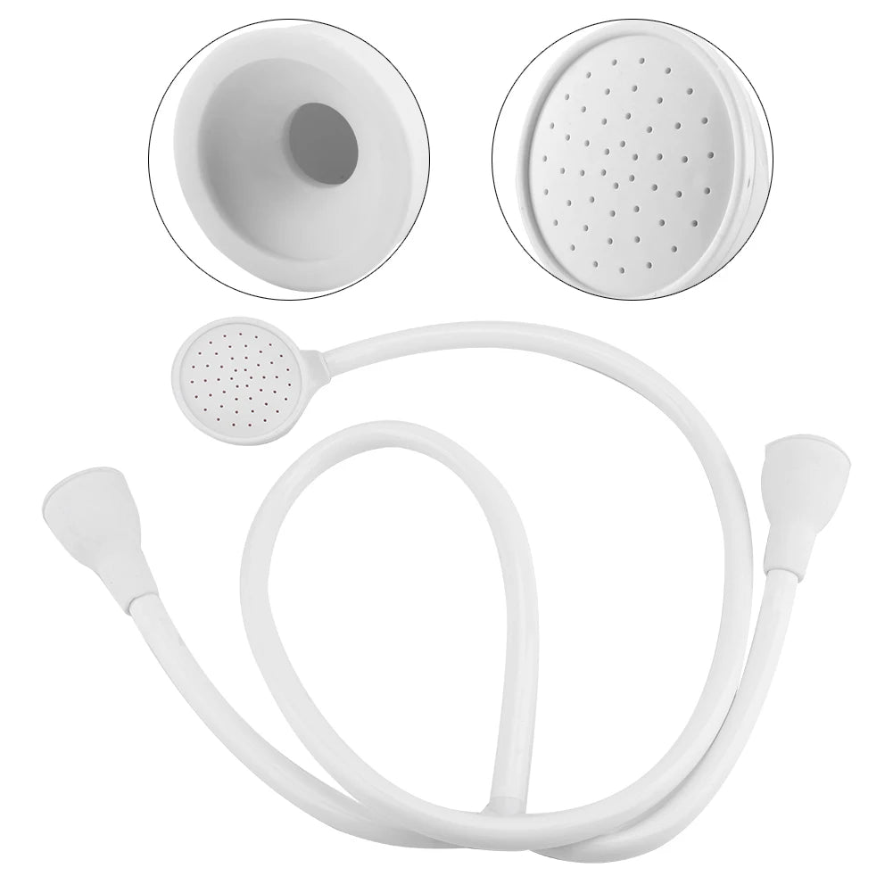 Bath Shower  and Hose Set Double Tap Push On Bath Shower  and Hose Hairdresser Shampoo Spray Pet Cleaner Set