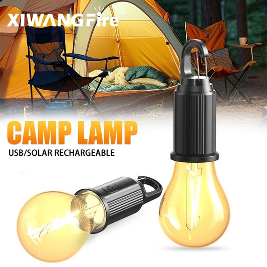 USB Camping Light 3 Lighting mode Rechargeable Lantern Waterproof High Bright Tent Light with Hook Outdoor Night Emergency Light