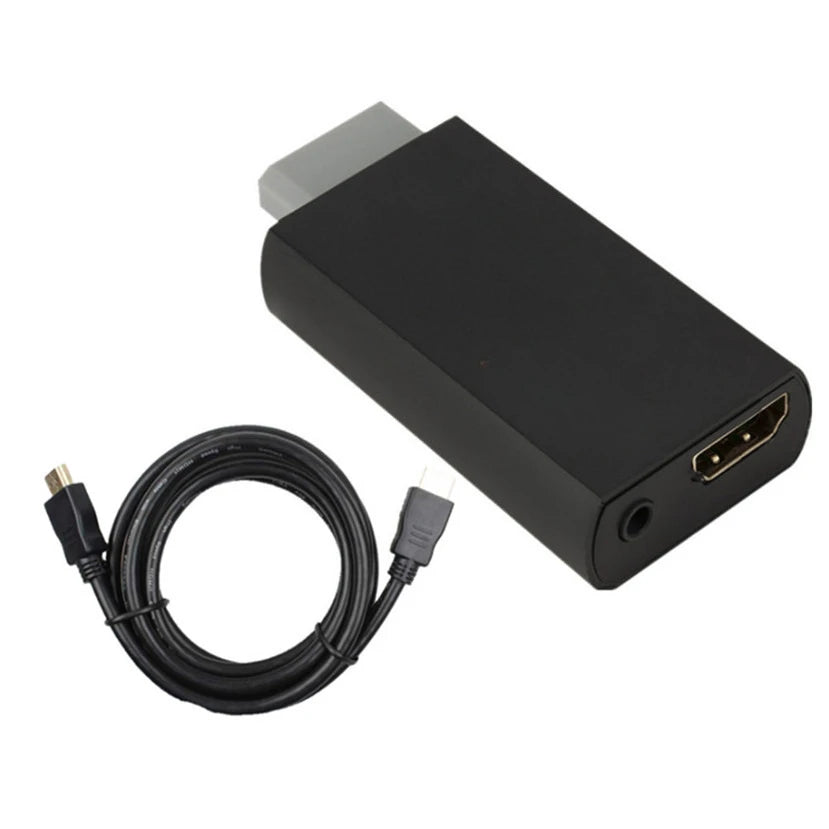 WII to HDMI-compatible Converter with 3.5mm Audio Video Cable Full HD 720P/1080P Wii2HD Adaptor for PC HDTV Monitor Display