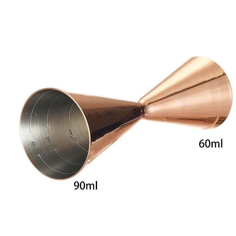 Integrated-Style Jigger Double Cocktail Jigger Bar Measure with Etched Pattern Bar Tools