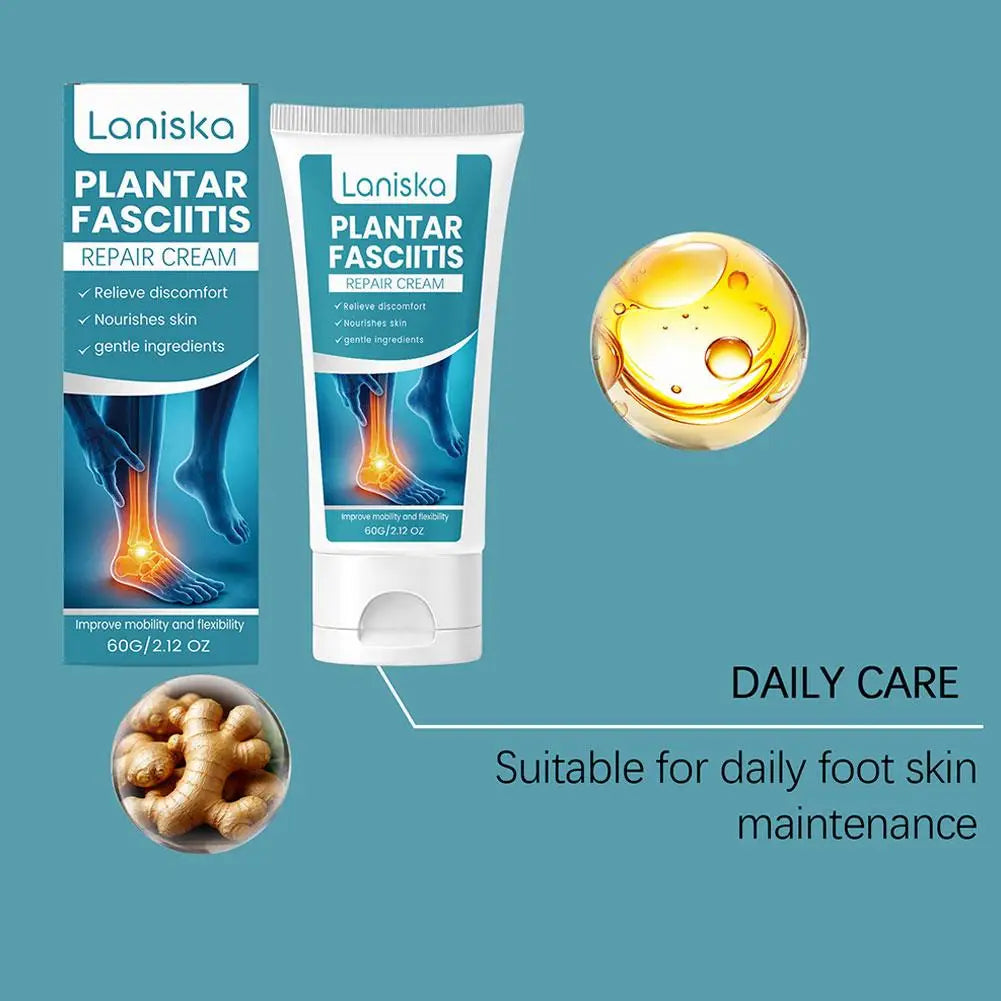 Natural Plantar Fasciitis Relief Cream for Heel Spurs Achy Feet Treatment Legs Gel Cream Cooling Refreshing Moisturizing Care