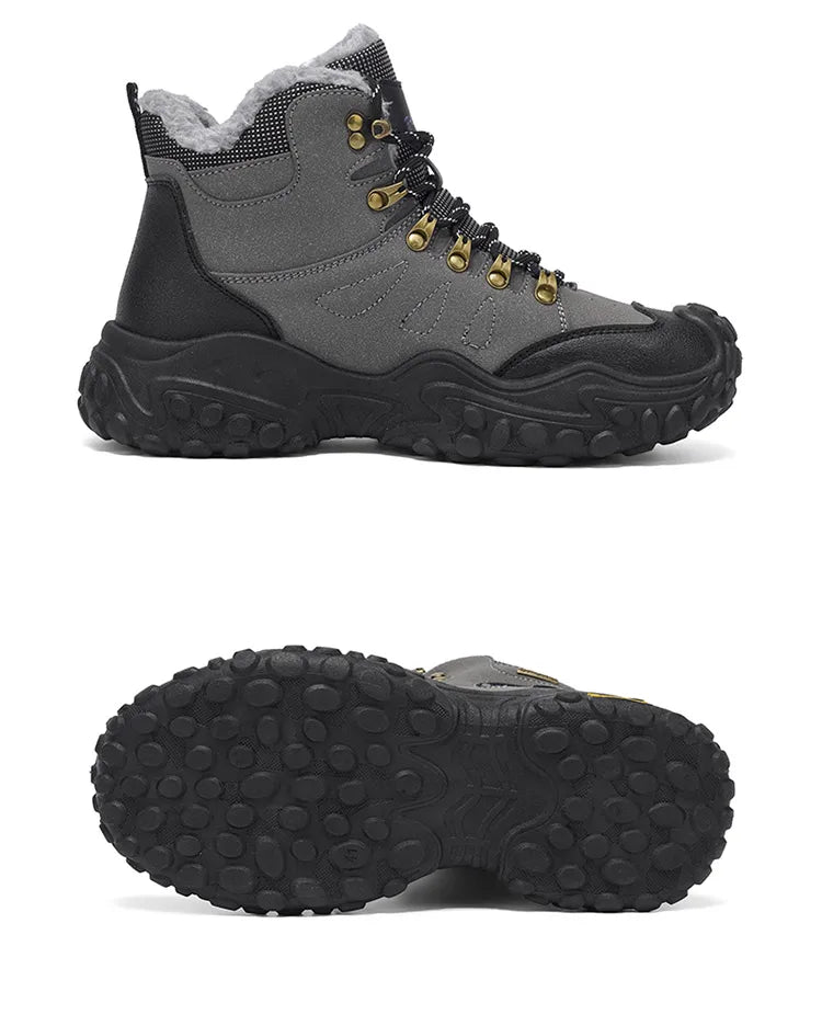 Autumn and Winter Men's Outdoor Sports and Travel Fleece-Lined Warm Snow Boots, Christmas Gifts, Birthday Gifts, Halloween Gifts
