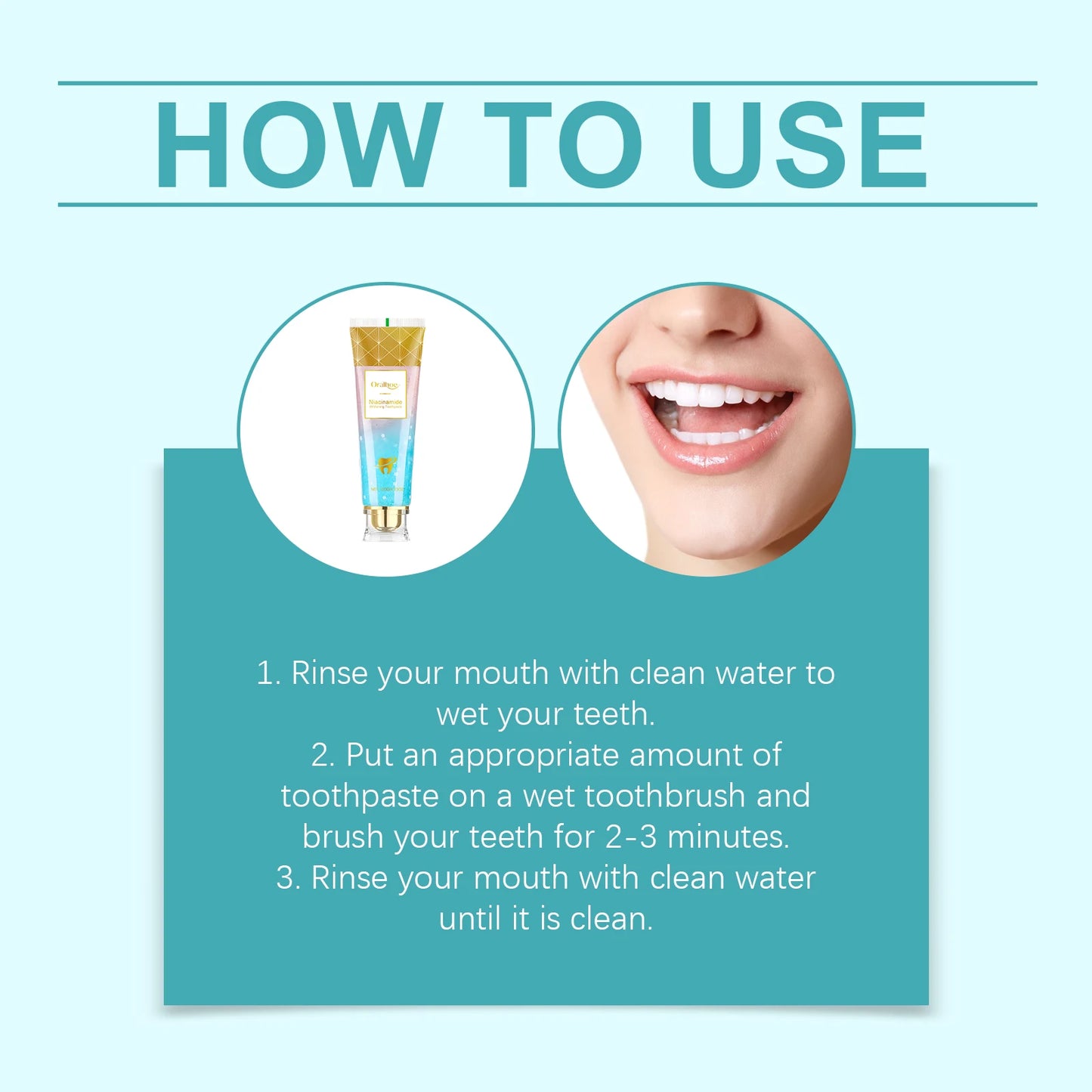Brightening Toothpaste Gentle Stain Removal Fresh Breath Daily Oral Care Mint