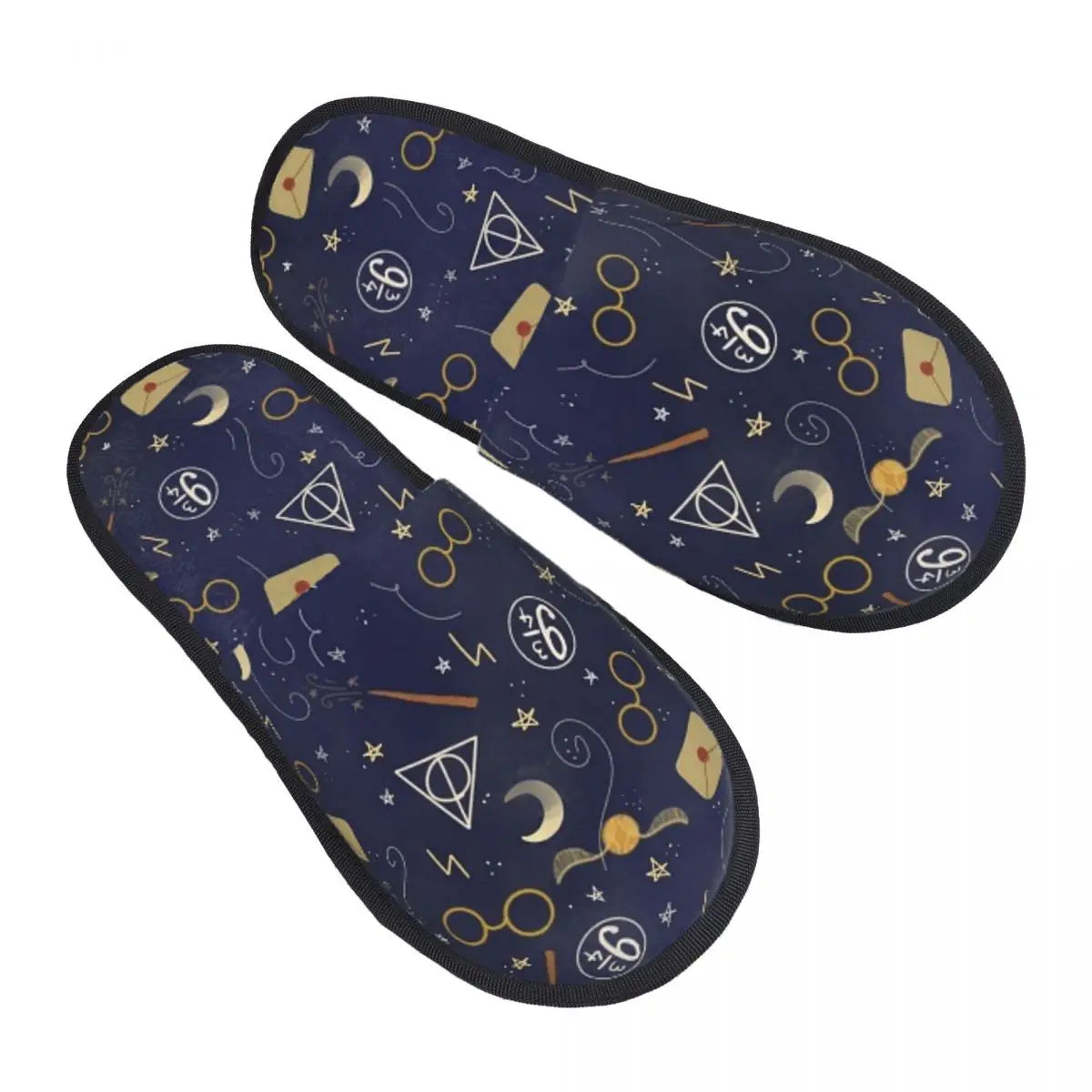Winter House Cotton Slippers Harrys Potters Magic School Accessories Household Fur Slides Slippers Indoor Cozy Anti Slip Slides