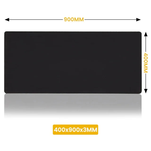 Alfombrilla de ratón Xxl para sala de juegos, alfombrilla de ratón negra de larga velocidad, decoración grande para mesa