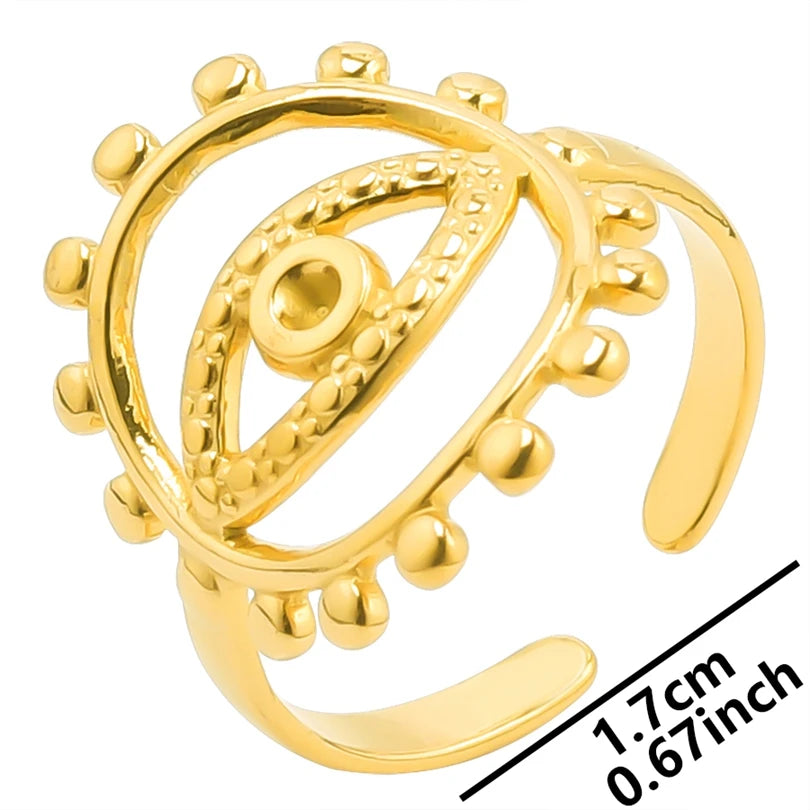 6pcs/lot Wholesale Various Chunky Rings Real Gold Plated Love Abstract DIY Shell Star Sun Bat Shaped Rings Women Jewelry Gifts