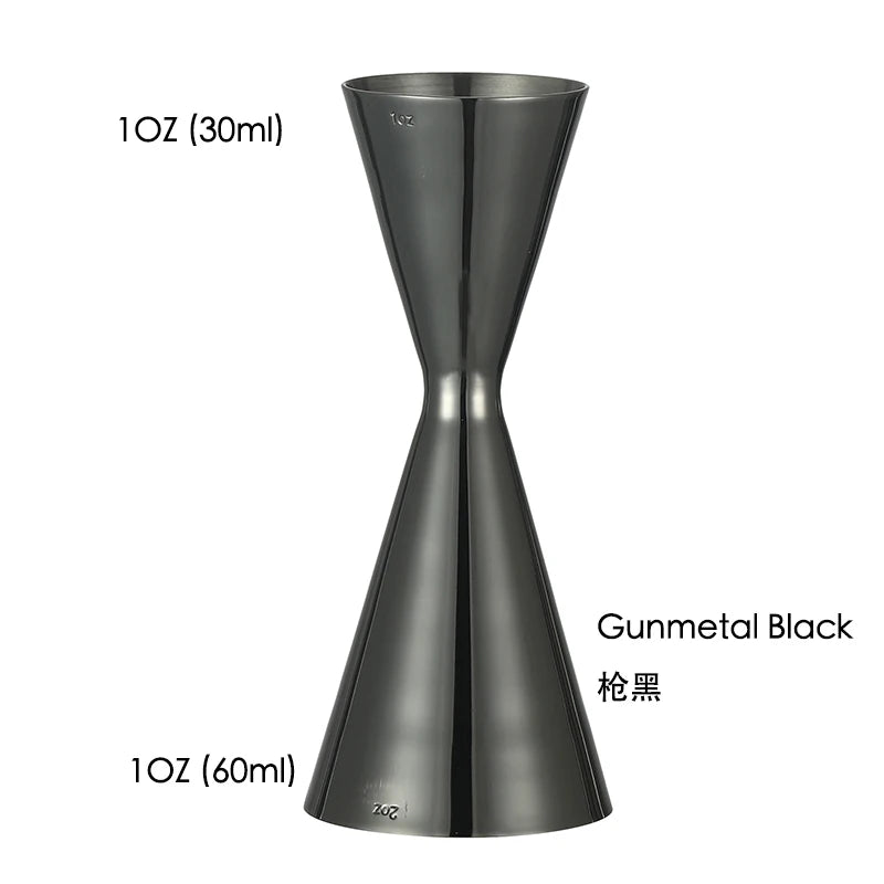 Integrated-Style Jigger Double Cocktail Jigger Bar Measure with Etched Pattern Bar Tools