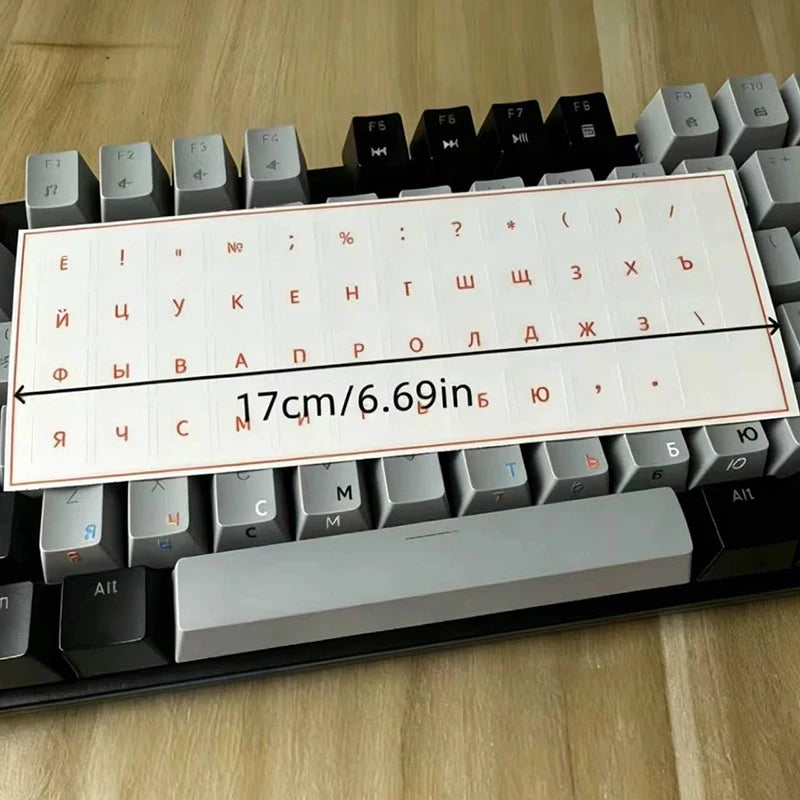Transfer Stickers Tear Off Film Leave Words Russian Desktop Keyboard Stickers Universal Stickers Key Stickers Keyboard Stickers