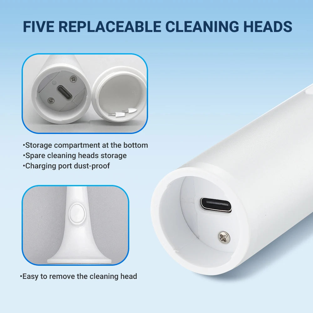 5 In 1 Electric Tooth Polisher USB Rechargeable Dental Scaler Toothbrush Tartar Plaque Calculus Remover Cleaner Teeth Whitening