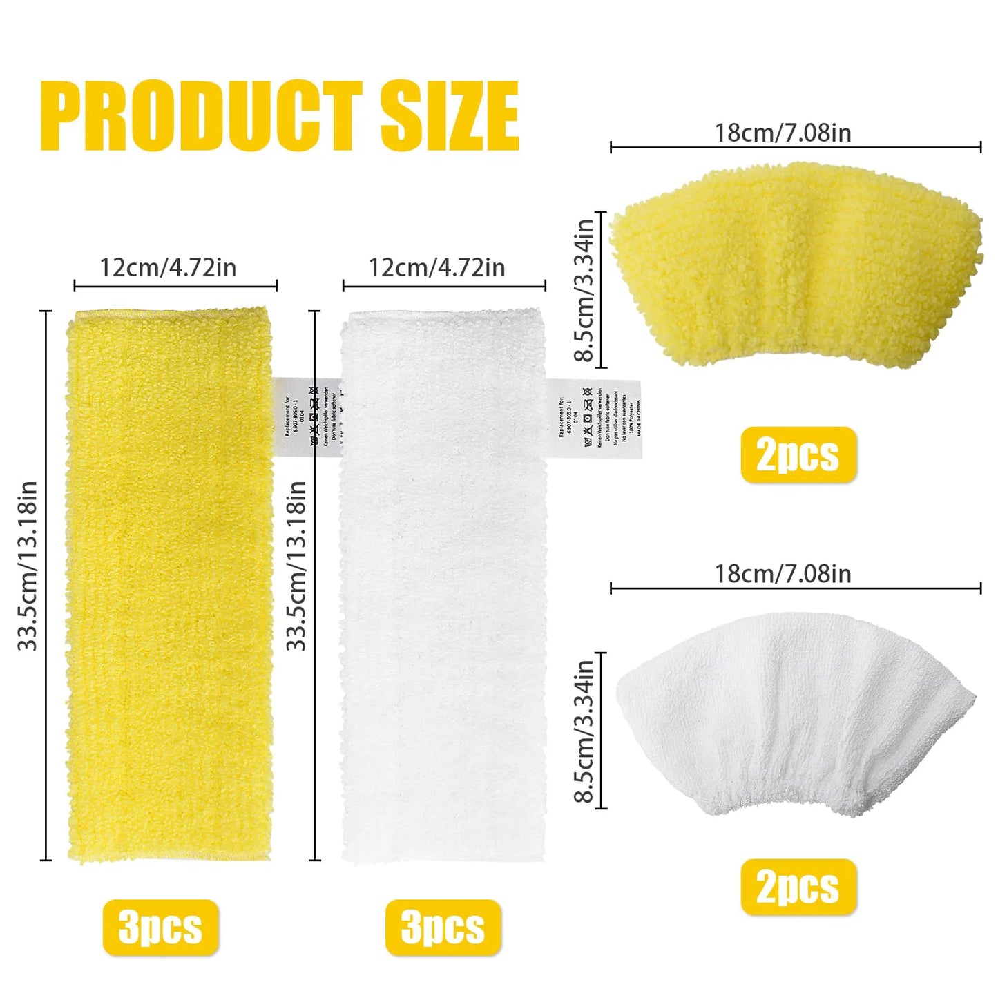 【New】Microfiber Mop Cloths For Karcher Easyfix C1 SC2 SC3 SC4 SC5 SC7  Handheld Vacuum Cleaner Pad Cover Steam Mop Accessories
