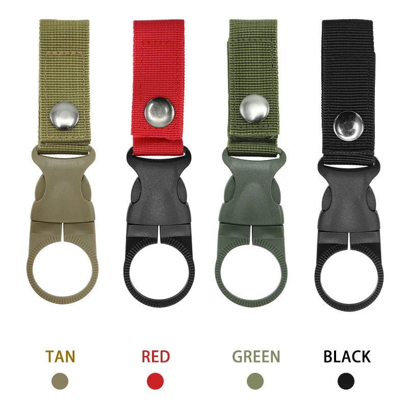 14/2/1pcs Portable Webbing Buckle Hook Water Bottle Clip Durable Nylon With Safety Multi-Color Buckle For Camping Hunting Sports