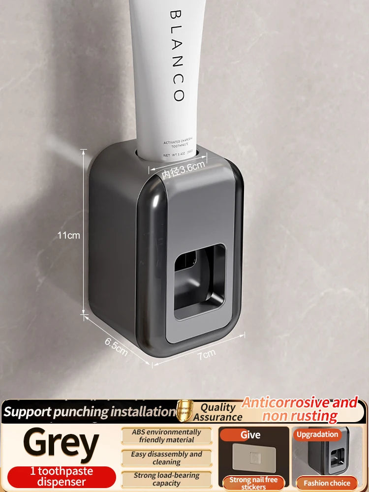 Toothbrush Holder Toothpaste Holder Electric Toothbrush Holder Space Aluminum Punch-Free Toilet Bathroom Shelf Rack