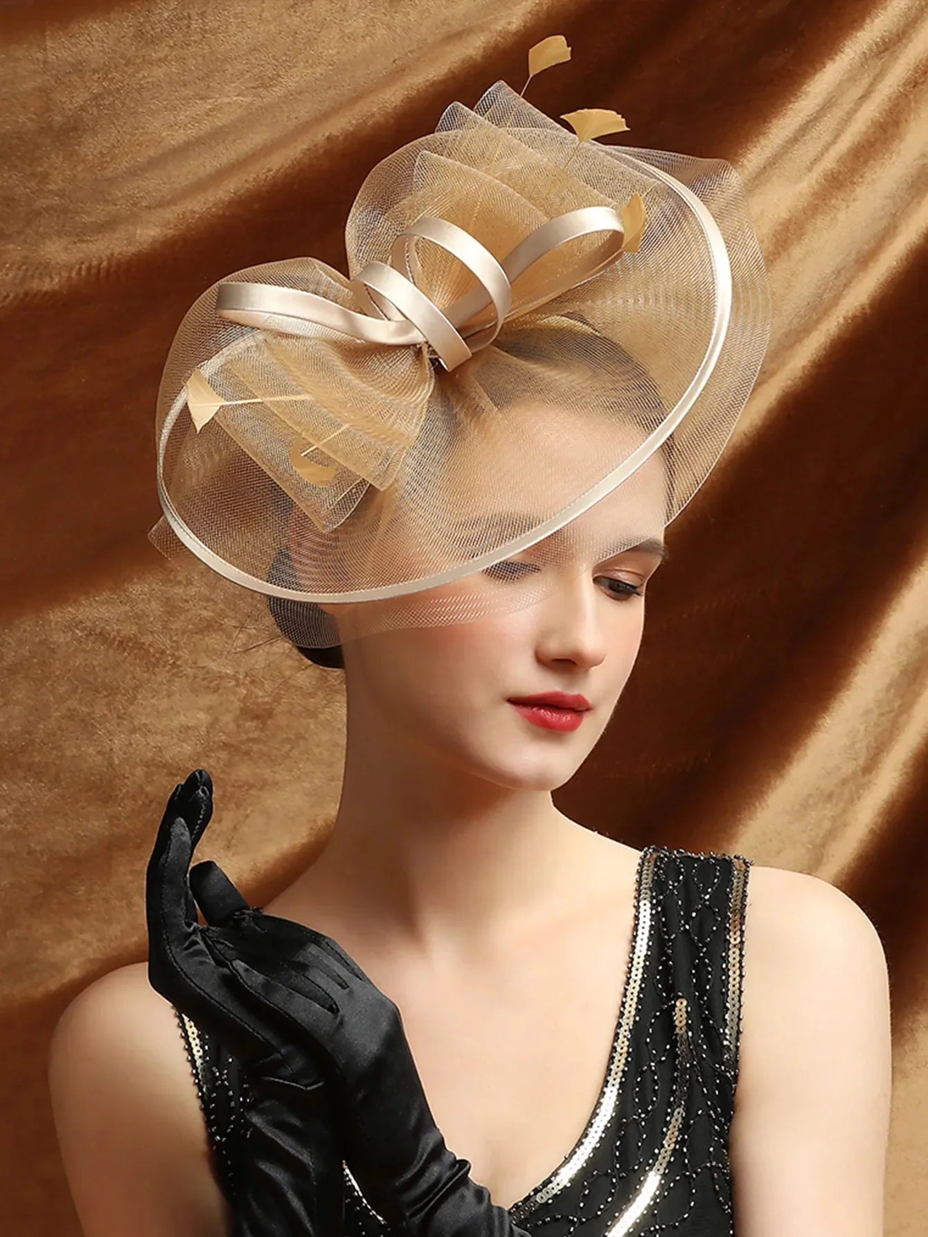 Wedding Accessories Formal Dresses Mesh Fascinator Hats Headwear Kentucky Derby Headpiece for Ladies Hair Accessories Ｗomen