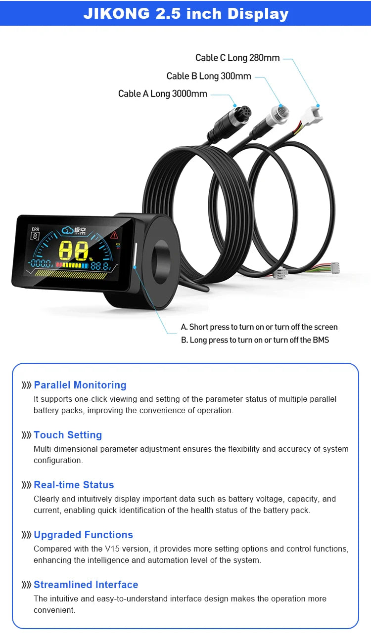 JK BMS 100A Jikong BMS JK-B1A8S10P Smart BMS 8S 24V Active Balance 1A BMS for LiFePO4 Lithium Ion Battery BMS RS485 CAN App BT