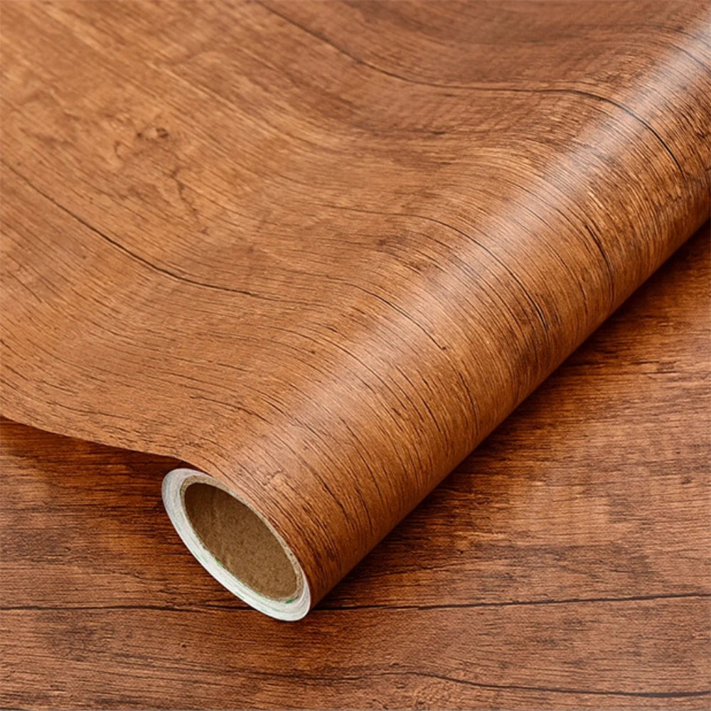 Waterproof Wood Grain Vinyl Self Adhesive Contact Paper Peel and Stick Wallpaper for Cupboard Table Furniture Home Decoration