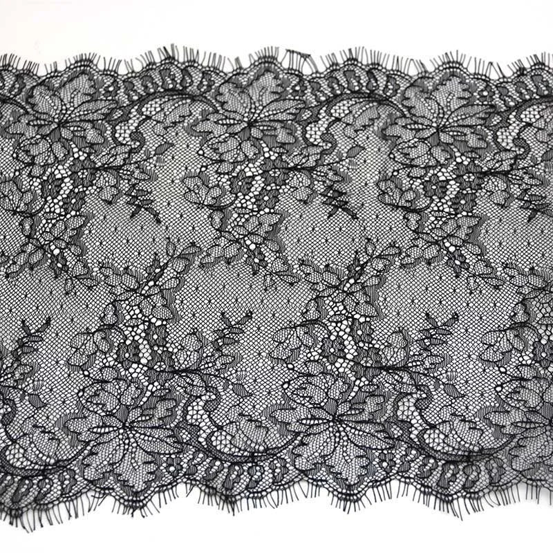 (3 Meters/Lot) 26cm White Eyelash Lace Fabric Decoration Love Wedding Dress Accessories