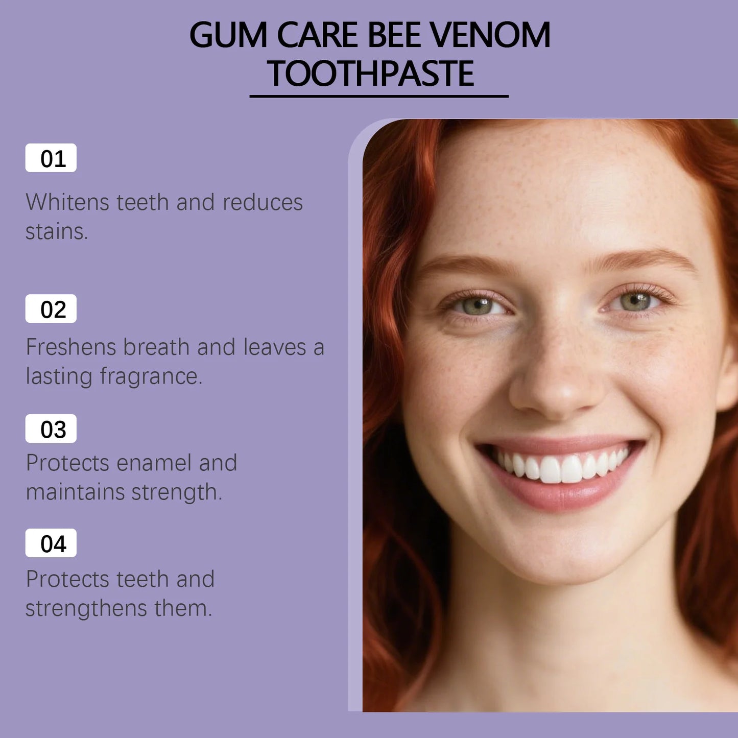 Oralhoe Bee Venom Toothpaste Gum Care Remove Teeth Stains Gum Restoration Dental Plaque Remover for Teeth Whitening Toothpaste