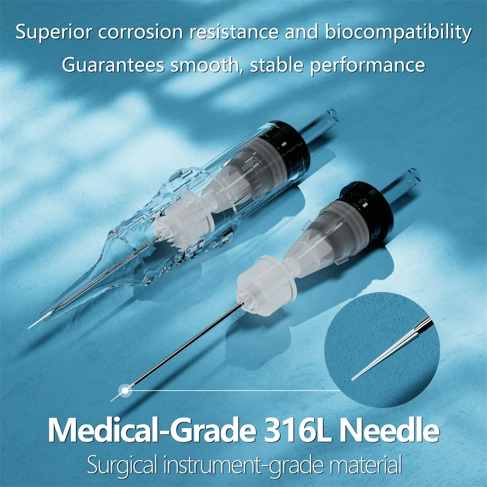 BIGWASP 20 Pcs/Box Tattoo Cartridge Needles RL Round Liner Disposable Sterilized Safety Tattoo Needle For Tattoo Machines Supply