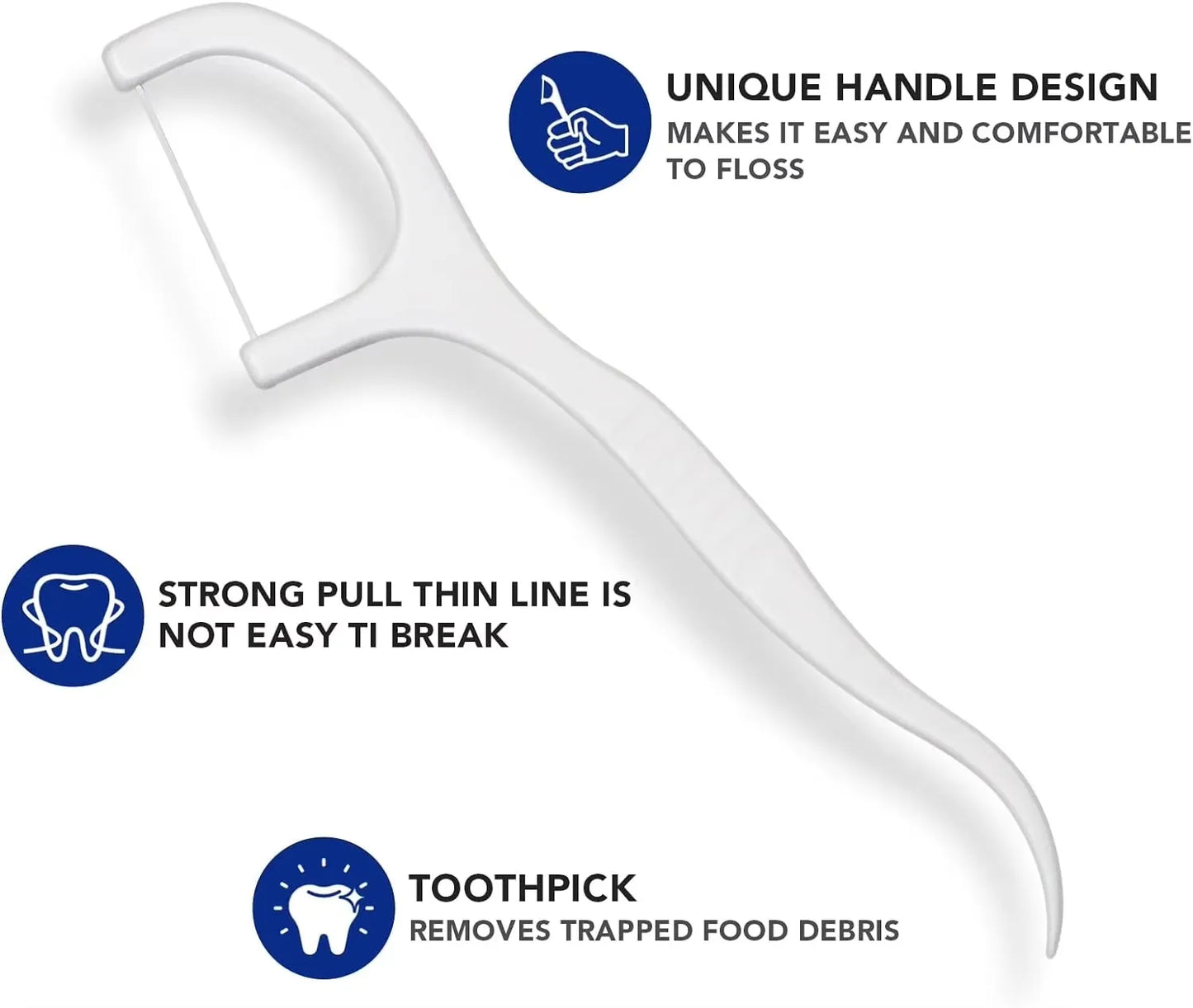 500/1000 pcs Mint Adult Dental Floss Sticks - Ultra-Fine Flosser Home Set - Portable Toothpick Thread Dental Floss Box