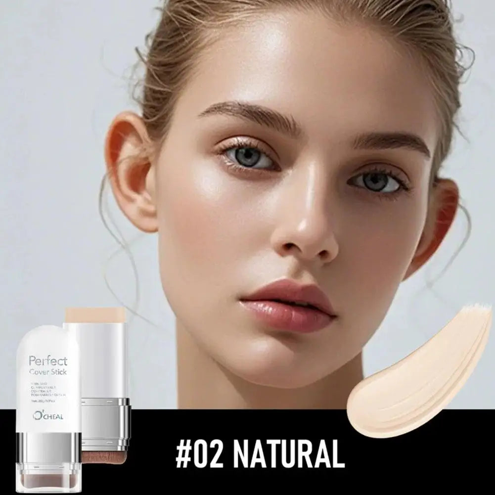 Upgrade O'CHEAL Perfect Cover Stick Thin And Comfortable Concealer Foundation Cream Stick Instant Natural Waterproof