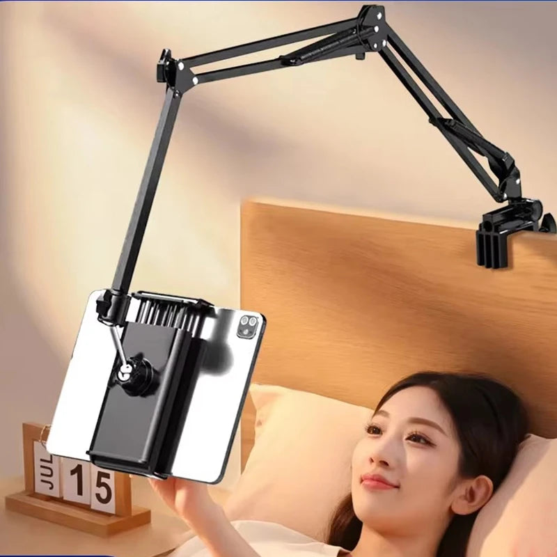 Tablet Stand Holder for Bed Rotatable Phone Stand for 4-12.9" iPad Pro Samsung Tab Xiaomi Pad Tablet Adjustable Holder Long Arm