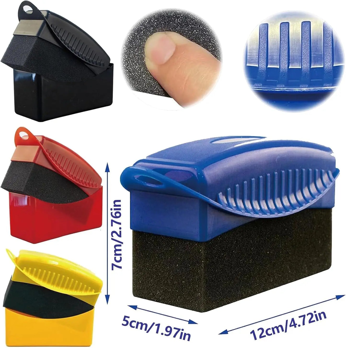 1-2PCS Tyre Dressing Applicator Pad Car Wheel Polishing Waxing Sponge Brush Cleaning Waxing Sponge With Cover Detail Accessories