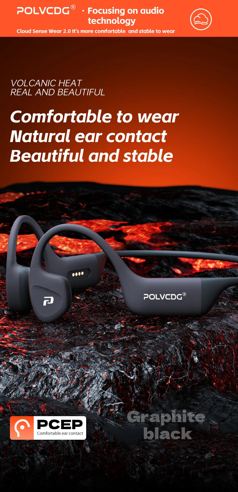 POLVCDG bone conduction swimming earphones IPX8 waterproof 32GB memory Bluetooth 5.4 silicone material 2025 new product x16
