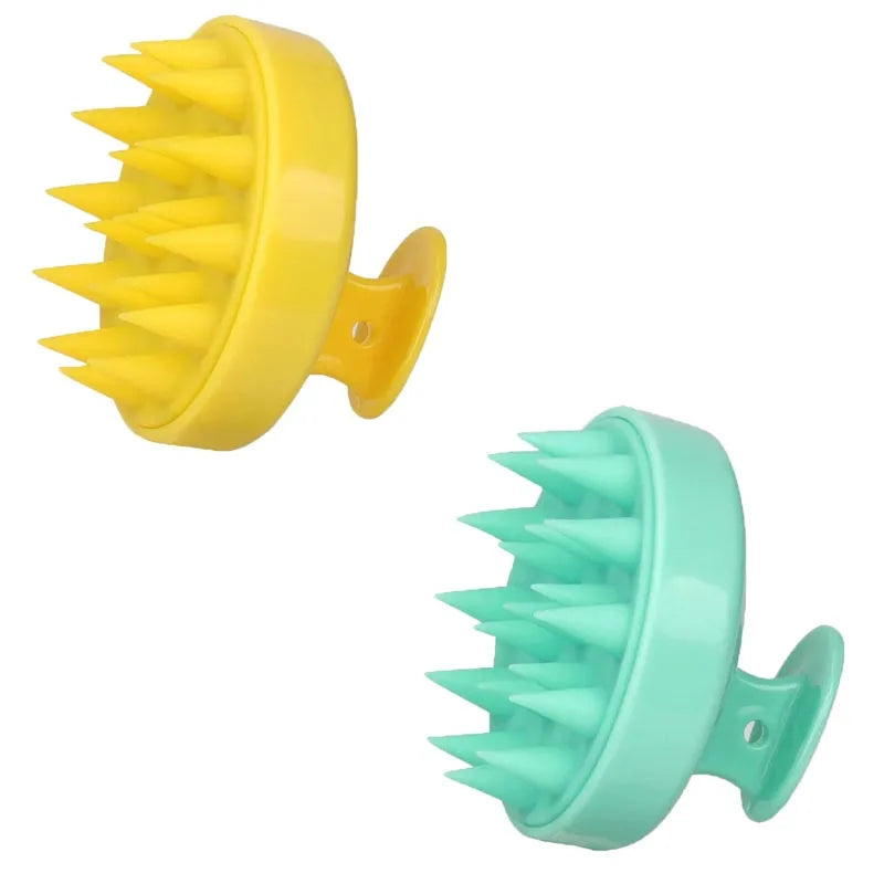 Silicone Shampoo Brush Head Scalp Massage Comb Hair Washing Comb Body Massage Brush Bath Shower Brush Salon Hairdressing Tool