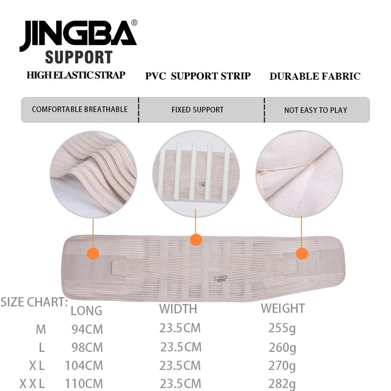 JINGBA SUPPORT Waist Trainer Body Shaper Abdominale Sports Lumbar Joint Protector Sports Fitness Sweat Belt Faja Hombre