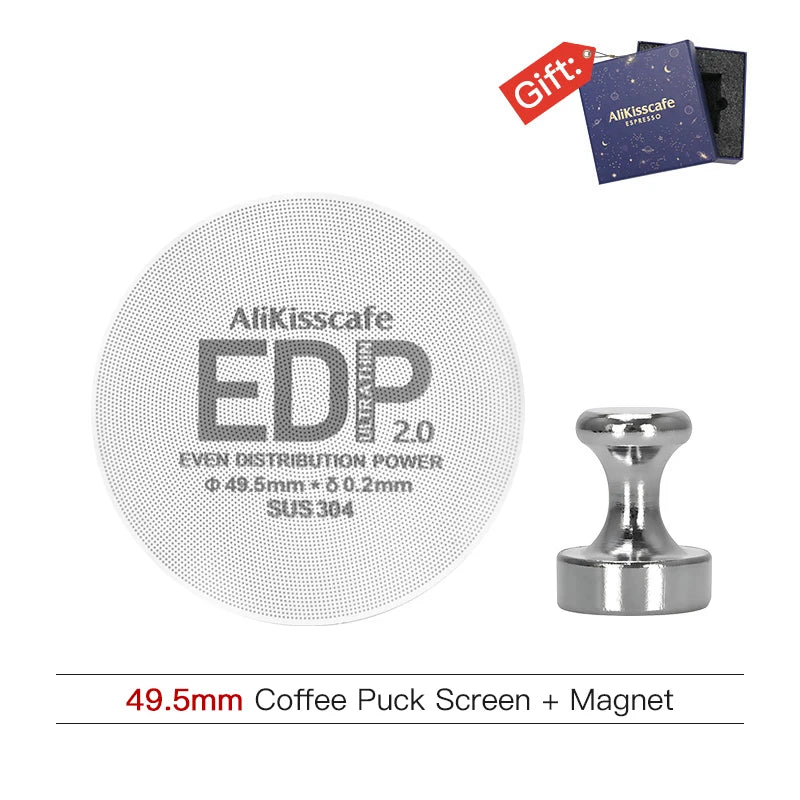 Alikisscafe Coffee Puck Screen Magnetic Espresso Filter 49.5mm 51mm 53.5mm 57.3mm 58.5mm Barista Portafilter Accessories Tools