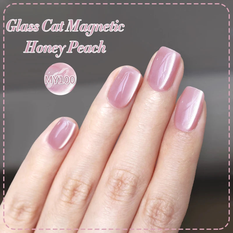 BORN PRETTY 10ml Grey Glass Bead Cat Magnetic Gel Nail Polish Black Nails Nail Art Manicure Semi Permanent Soak Off UV Gel