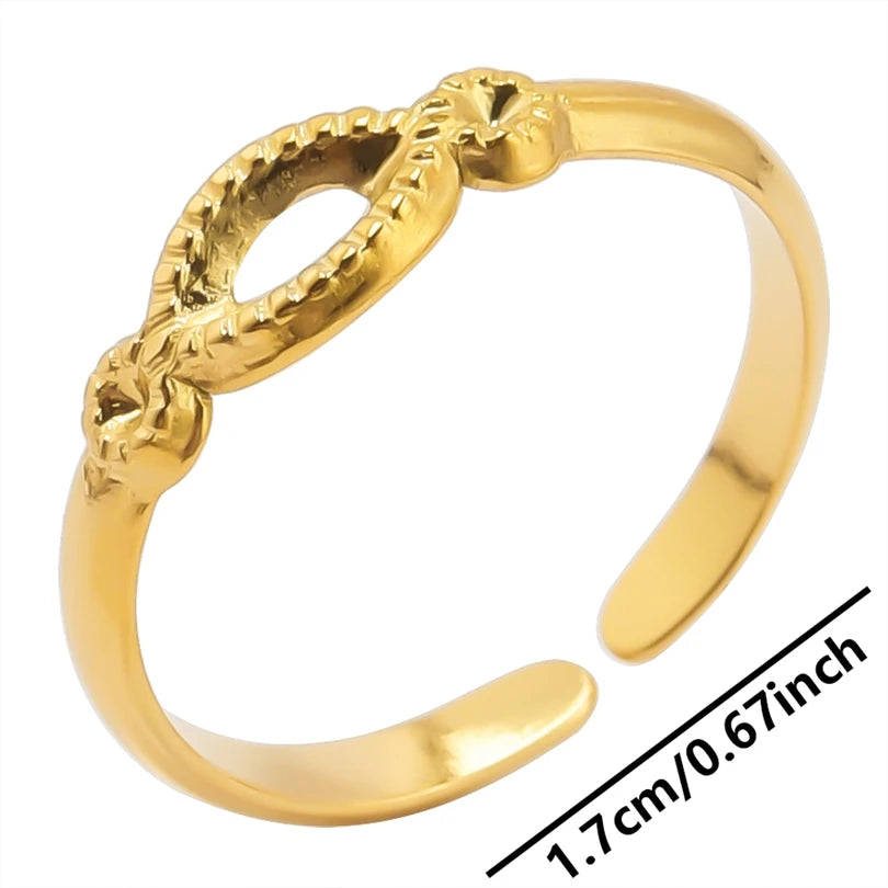 6pcs/lot Wholesale Various Chunky Rings Real Gold Plated Love Abstract DIY Shell Star Sun Bat Shaped Rings Women Jewelry Gifts