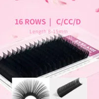 GAHAMACA Eyelash Extension 0.07mm C/D/L/LU Curl Lash 3dW-Shape Eyelashes Extension Natural Soft Premade False Lashes ﻿Wholesaled