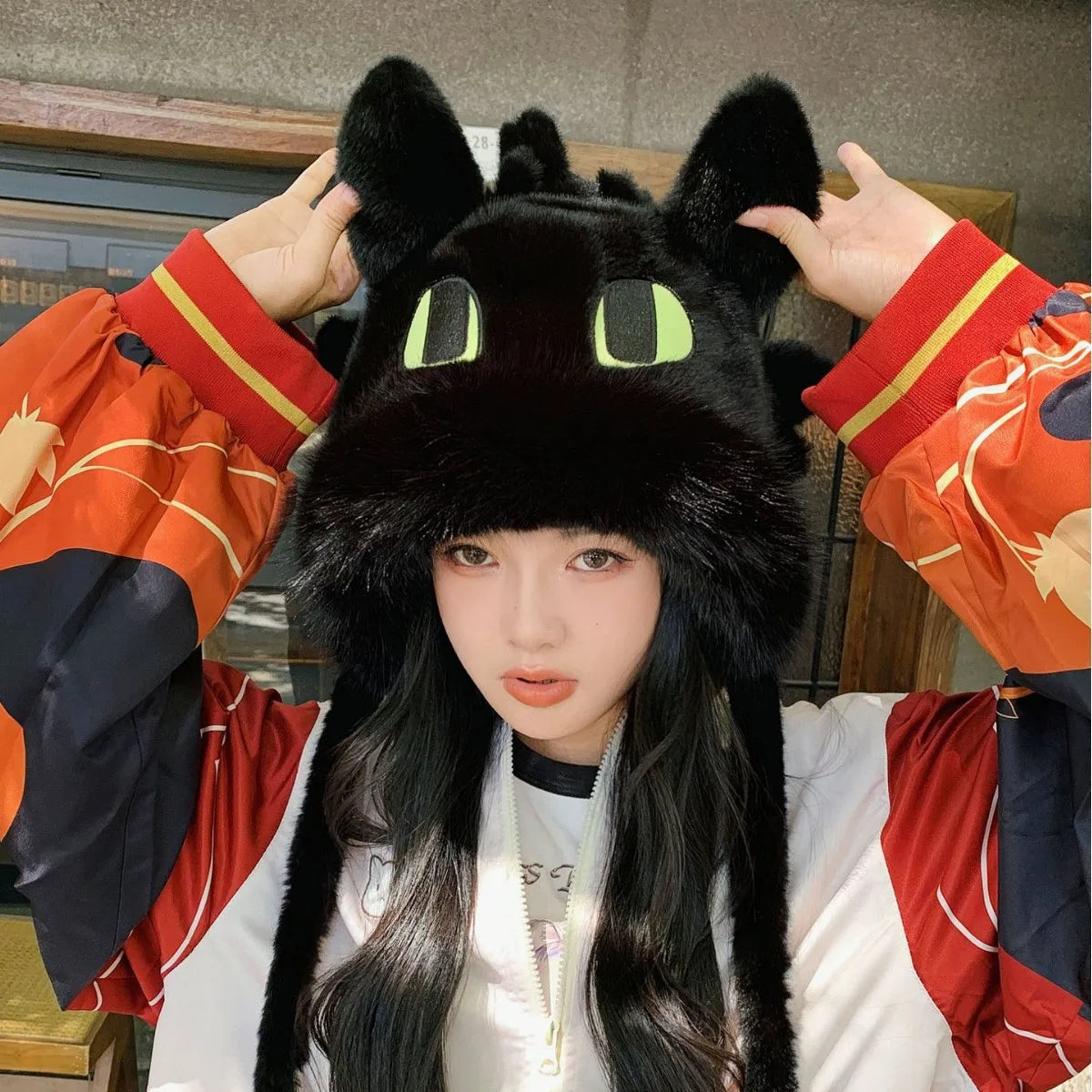 Anime Toothless Creative Hats Winter Warm Plush Hat Comfort Ear Protection Fashion Cute Accessories Cosplay Birthday Gift