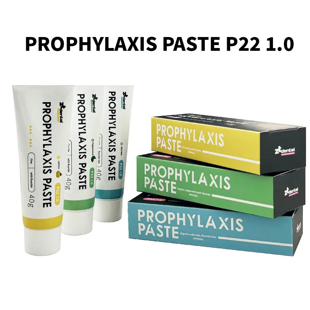 40g/PK Dental Prophy Paste P22 - Fine & Regular Grit Polishing Prophylaxis Paste 3 Flavors (Peppermint, Lemon, Odorless)