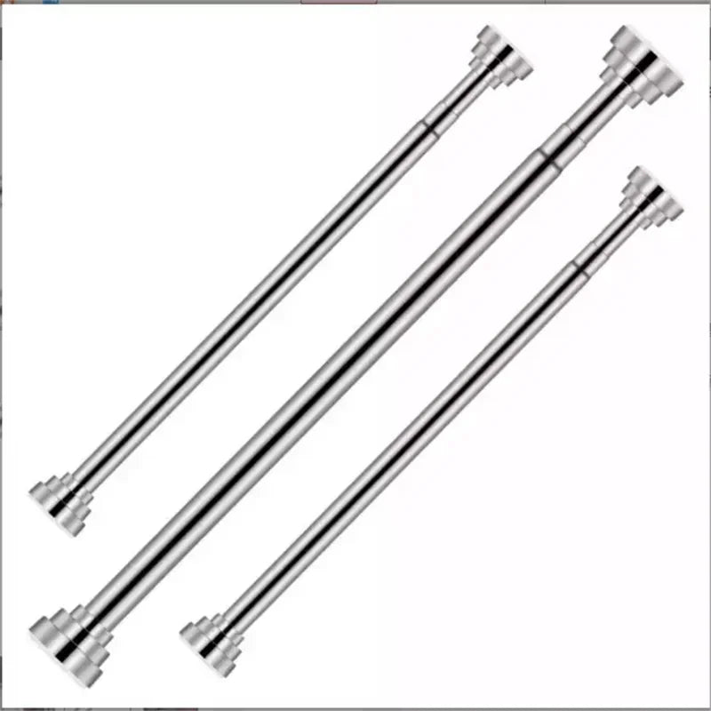 Extendable Telescopic Curtain Rod Rail Wardrobe Closet Clothes Towel Hanging Pole Bathroom Shower Clothes Hanger Towel Bar