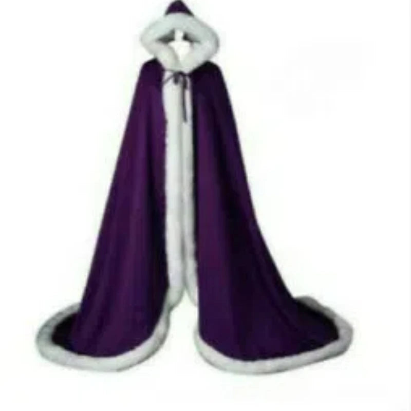 Winter Artificial Fur Cloak Wedding Party Hooded Bride Jacket/Shawl Wedding Accessories